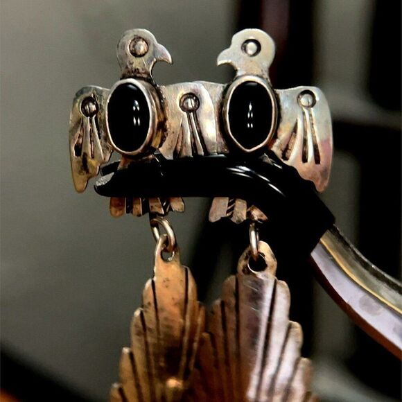 Tommy Sterling Native American Earrings - Picture 3 of 9